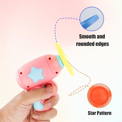 Andiker 12 PCS Cat Fetch Toy Refills, Colorful Interactive Kitten Toy with Plastic Flying Propellers for Cat Enrichment, Flying Saucer Toy for Cats for Training and Chasing (12 pcs)