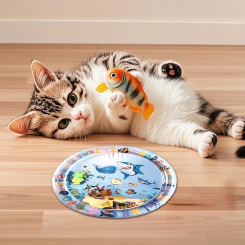 Cat Pool Toy Cooling Sensory Waterbed Enrichment Non Slip BPA Free