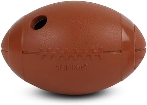 Brightkins Tough & Tumble Football Treat Dispenser - Interactive Dog Toys, Treat Dispensing Dog Toys, Puzzle Ball for Dogs, Brain Training for Dogs, Puppy Slow Feeder, Enrichment Games for Puppies