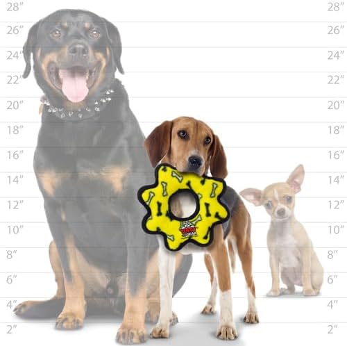 TUFFY® : Gear Ring Dog Toy: Ultra Durable Plush Toy with Multiple Layers & Reinforced Seams, Washable and Floats, Original Construction