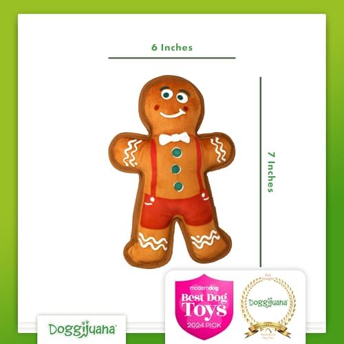 Doggijuana Gingerbread & Juananip Bundle | Holiday Plush, Squeaky