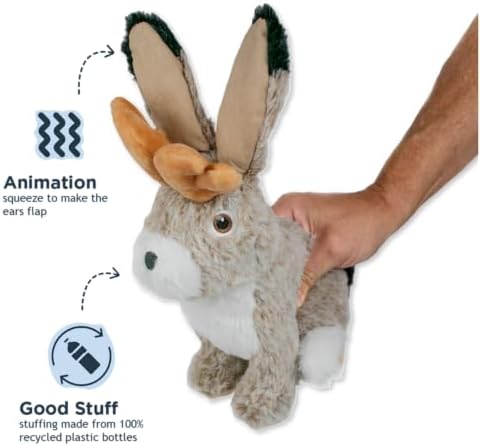Tall Tails Jackalope Plush Animated Moving Toy for Dogs, Jackalope