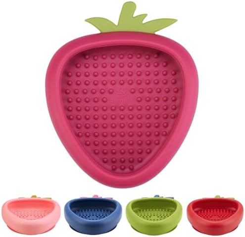 Freeze Dog Lick Bowl, Animire Non-Slip Slow Feeder Lick Mat for Dogs, Silicone Dog Enrichment Bowl for Distraction Anxiety Relief Boredom, BPA Free, Dishwasher Safe(Rose,S)