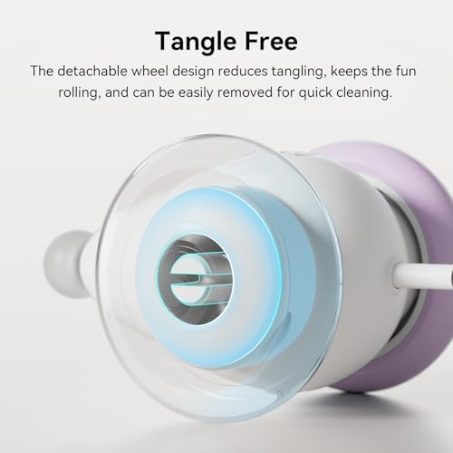 Interactive Cat Toys for Indoor Cats - Automatic Moving Kitten Toys, Wicked Mouse Neo Cat Toy with Tail & Lights, Pet Cat Supplies, Rechargeable Cat Toys for Bored Indoor Adult Cats, Purple