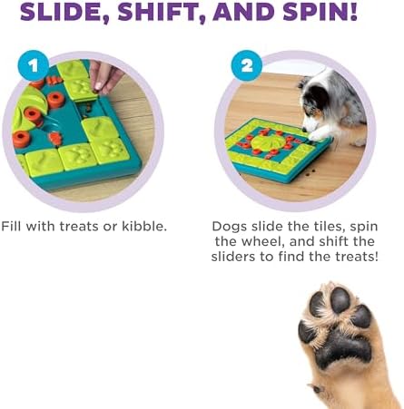 Outward Hound Nina Ottosson MultiPuzzle Dog Toy Treat Puzzle, 15" | Level 4 Expert, 28 Hidden Treat Compartments, Holds 1 Cup Kibble or Treats, Easy Clean, No BPA, Enrichment, Dogs & Puppies