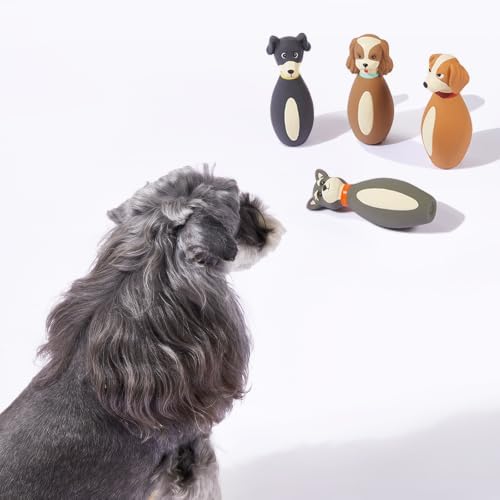 Mikivery Dog Chew Toys Tough Squeaky Latex Toy, for Aggressive Chewers