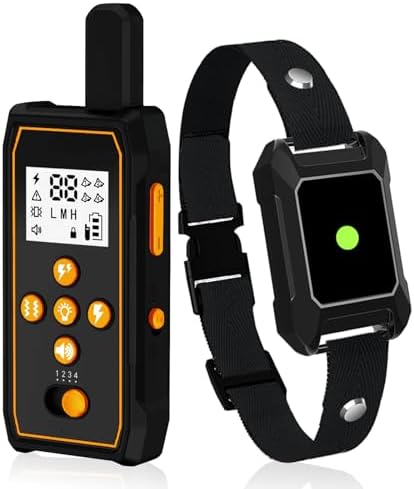Dog Shock Collar 3600FT Dog Training Collar with Remote Innovative IPX7 Waterproof with 4 Training Modes,Vibration and Shock,Rechargeable E-Collar for All Breeds