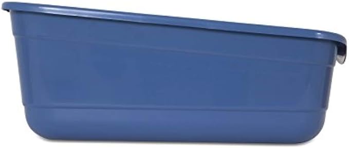 Petmate Cat Litter Box - High Capacity, Open for Large Cats Blue, Made in USA | Deep roomy tray design, easy everyday scooping, durable build suits multi feline homes, simple to clean, refill and maintain