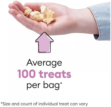 Wiggles & Wags Freeze Dried Chicken Dog Treats, 5 oz, with DN Essentials Bone Shaped Waste Bag Dispenser & Roll
