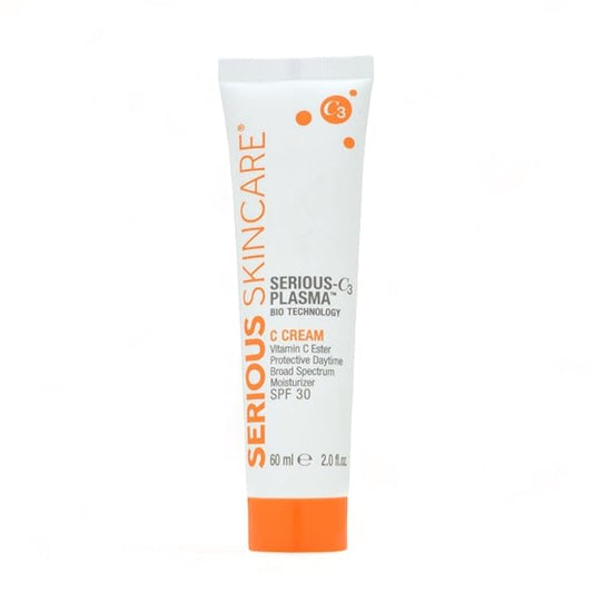 Serious Skincare - Vitamin C Broad Spectrum SPF 30 Sunscreen Moisturizer for Face, Hydrates Dry Skin, C3 Esters Anti-Aging Wrinkle Cream with Collagen, Radiant Skin, Daily Use, No White Cast 2 Fl. Oz.