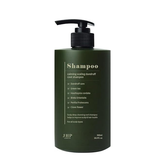 JHP Calming Scalp Dandruff Cool Shampoo - with Extract, Healthy Cleansing Shampoo, Removal of Residue, Oily Hair and Scalp Care, 500ml K-Beauty
