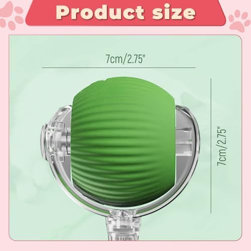 New Interactive Rolling Dog Ball, 360° Smart Interactive Pet Toy Ball, Self Rolling Dog Ball Toys, Electric Balls for Small Medium Dogs Cats (Red&Grey 2PCS/Set)