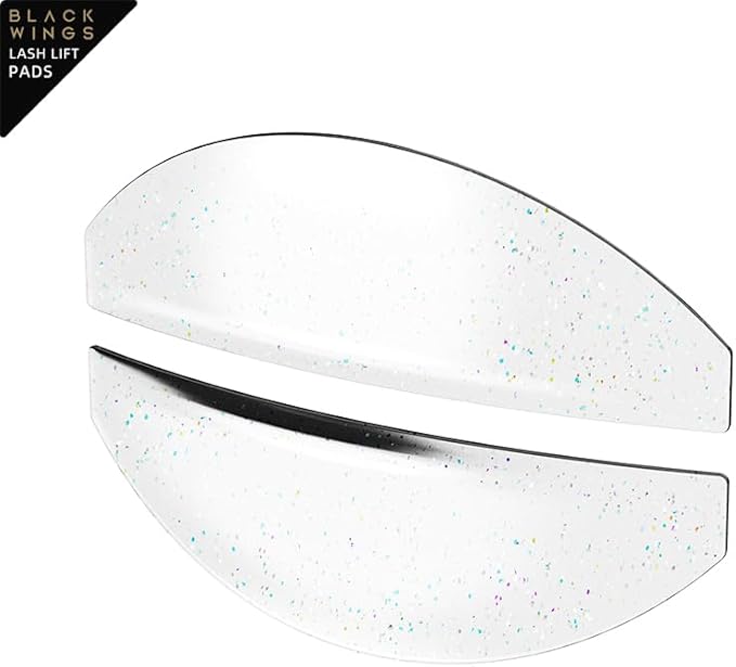 BLACKWINGS Flat Lash Lift Shields, Korean Lash Lift Pads, 1mm Ultra Thin for NO.1 Perm Only, Eyelash Soften Pads for Salon Use