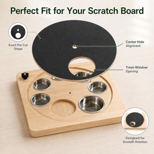 80 Grit Replacement Sandpaper for Dog Nail Scratch Board, Black Refill Pad
