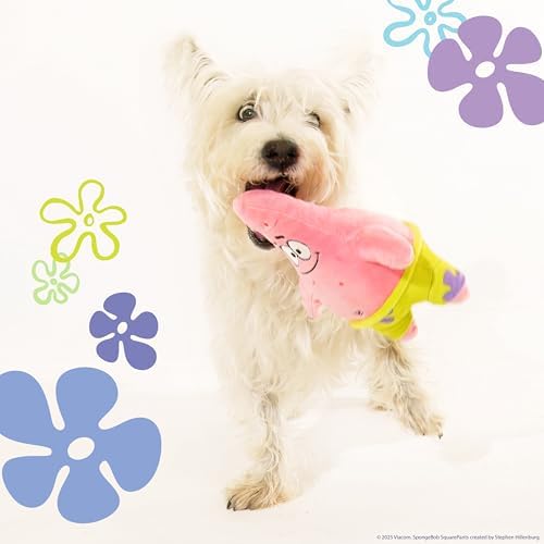 SpongeBob SquarePants, Squeaky Plush Dog Toys, Patrick Set, 2-Pack