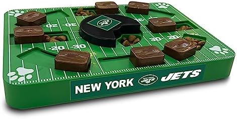 Pets First NFL NEW YORK Jets Puzzle Toy, Puzzle Treat Dog Toy, Interactive Dog Treat Toy, Dog Puzzle