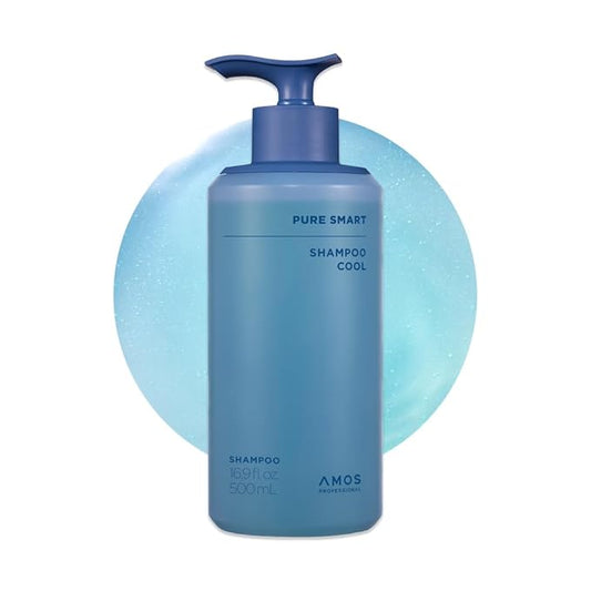 AMOS PROFESSIONAL Pure Smart Shampoo Cool l Oil & Flake ControL, Cooling Menthol, Deep Cleanse, Refreshes Scalp, 16.9 fl. oz.