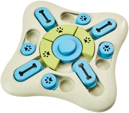 SPOT Seek A Treat Slide' N Turn Puzzle -Interactive Dog Puzzle Toy for Small, Medium & Large Smart Dogs and Cats, Squeaky, Enrichment and Mentally Stimulating Toy for Training and Boredom Buster