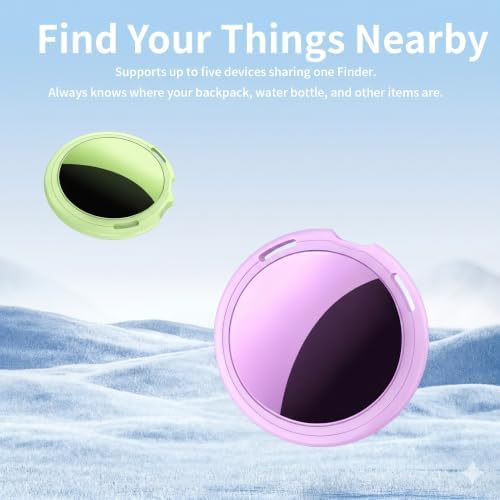 2 Pack Tracker Tags Finder Apple Find My MFi Certified Waterproof iOS Only | Bluetooth Air Smart Tags Item Finder Locator Worldwide Tracking for Key Pets Wallet Backpack Dogs Luggage Replaceable Battery