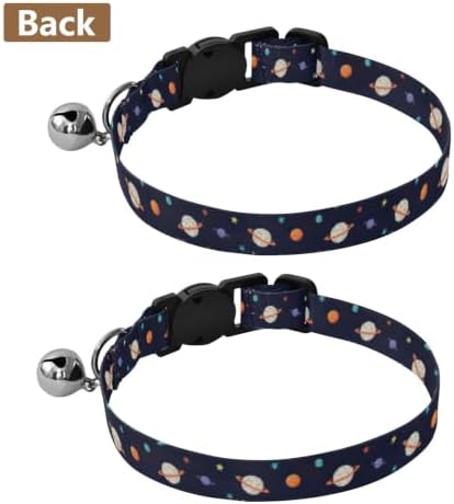 Planet Dino Navy Easy to Wear Dog Collar 2 Pack Cat Neck Collar