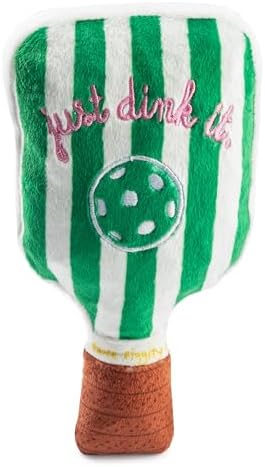 Haute Diggity Dog Pickleball Paddle Plush Dog Toy, Funny Parody Chew Toys