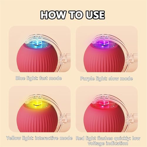 Interactive Pet Toy Ball, 2025 New Interactive Rolling Dog Ball, for Bored Indoor Cats, Automatic Rotating Rolling Balls