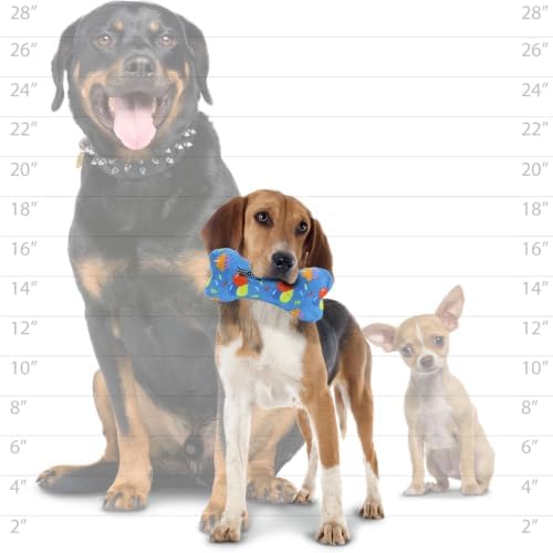 MIGHTY Tuffy Bone Dog Toy: Ultra Durable Plush Toy with Multiple Layers & Reinforced Seams, Washable and Floats, Vinyl Bone & Fleece