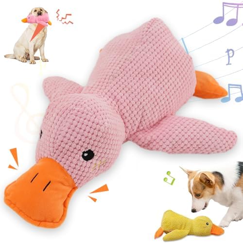 Plush Squeaky Dog Toy for Aggressive Chewers, Interactive Toy for Anxiety