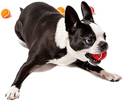 Midlee Mini 1.5" Dog Tennis Balls with Squeaker, Set of 12