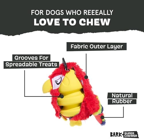 BarkBox Captain Parrot Super Chewer - 2-in-1 - Toy for Large Dogs