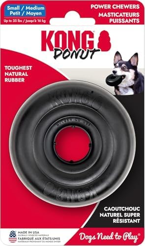 KONG Extreme Donut, Durable Natural Rubber Chew Toy, for Small/Medium Dogs