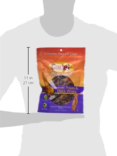 Cadet Gourmet Sweet Potato & Duck Wrapped Biscuits Dog Treats, 14 oz | Real sweet potato & duck, dog treats wraps, crunchy healthy dog treats, great for training, for small & large breeds