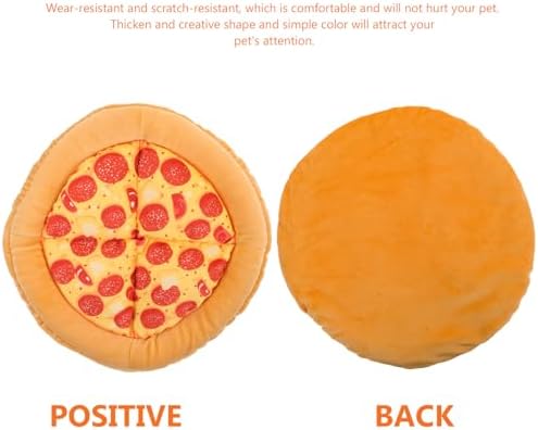 Milisten Pizza Dog Toy, Squeaky Plush Dog Toy with Light Filling