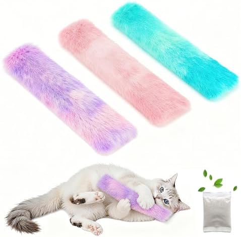 Rishoesu 3 Pcs Interactive Cat Toys Cat Pillows, Soft and Durable Crinkle Sound Catnip Toys, for Indoor Cats Funny Kitten Toys Exercise