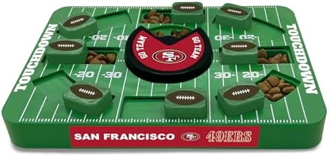 Pets First NFL SAN Francisco 49ERS Large Puzzle Toy - Interactive Dog Treat & Slow Feeding Toy