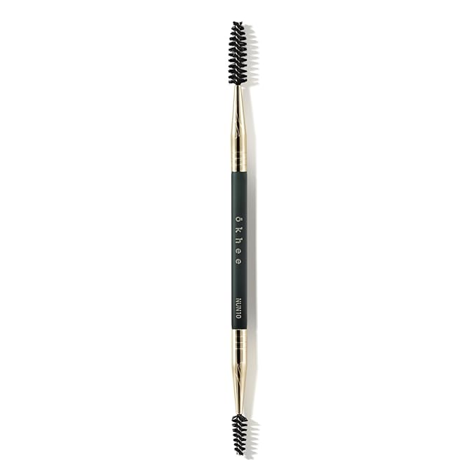 SOO ADOR okhee Dual Spoolie Brush NUN10 – Professional Korean Makeup Brush, Dual-Sided Brow & Lash Spoolie for Groomed Eyebrows, Clump-Free Lashes & Polished Finish