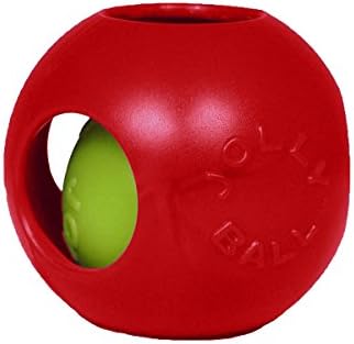 Jolly Pets Teaser Ball Interactive Dog Toy, 6 in Medium, Red