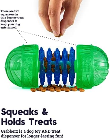 Petstages Grabberz Squeaky Dog Toy Treat Dispenser