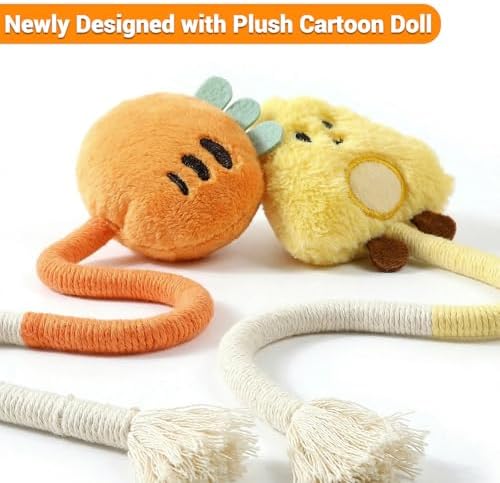 Kingtree Cat Chew Rope Toys, 2PCS Cotton Chew Ropes for Cats Teeth Cleaning