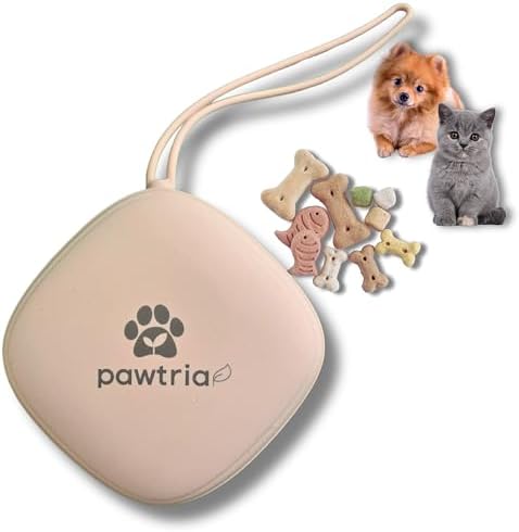 Pawtria BPA free Silicone Dog Treat Pouch, Matte Pink