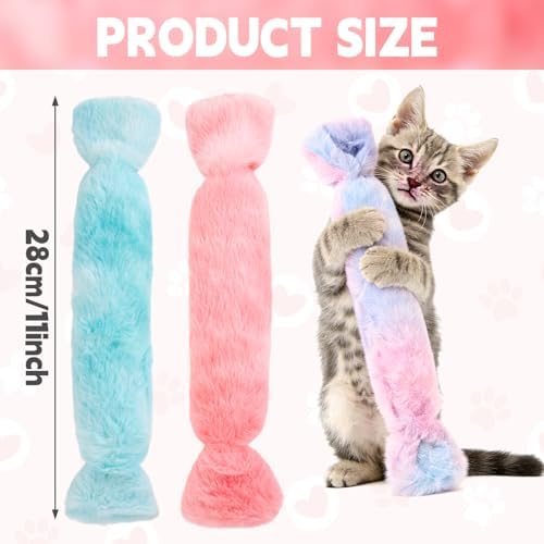 Cat Kicker Toy 3Pcs, Candy Shape Catnip Toys for Cats