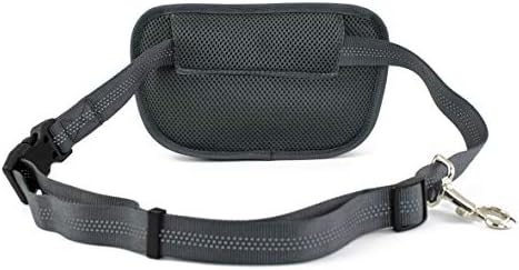 Removable Accessory Pouch for Hands Free Leash, Two Zippered Pockets, Poop Bag Dispenser, Breathable Mesh with Padding