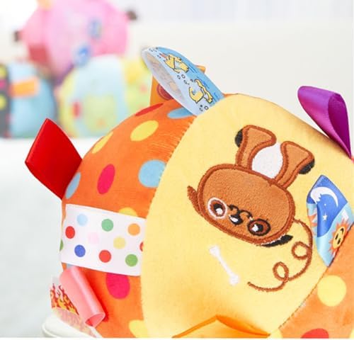 alfyng Dog Squeaky Plush Ball Toy Soft Stuffed Ball Toys and Bell Built-in