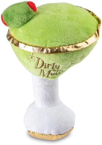 Haute Diggity Dog Dirty Muttini Plush Dog Toy, Cocktail Parody Chew Toys