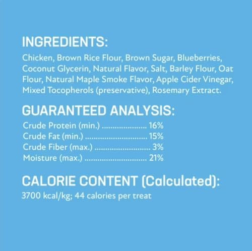 Member Mark Chicken & Waffle Bites Chicken Recipe Dog Treats, Made with Real Blueberries & Natural Maple Smoke Flavor 48 oz with Bone Waste Bag Dispenser