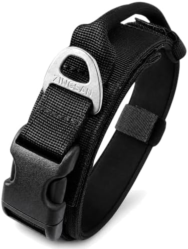 Tactical Dog Collar with NFC Smart ID Tag for Medium and Large Dogs