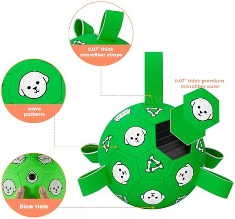 8 Inch Dog Soccer Ball, Interactive Dog Toys for Small Dogs