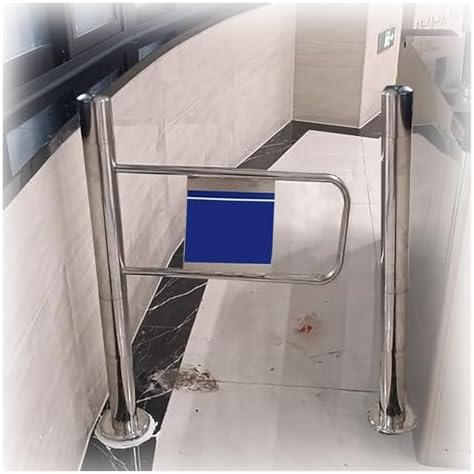 Spring-Loaded Safety Swing Gate for Hallways, 20-34" Wide Self-Closing One-Way Pedestrian Door, Child Pet Friendly, Easy Push in, Secure Home Entrance Solution