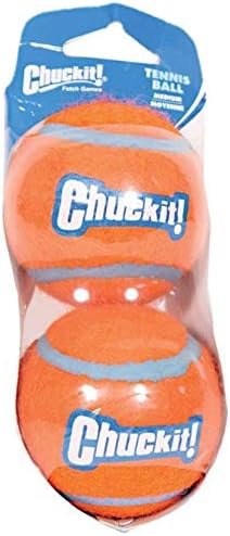Chuckit! Dog Tennis Ball Toy, Large 3in, 2 Pack, for 60-100lbs Dogs