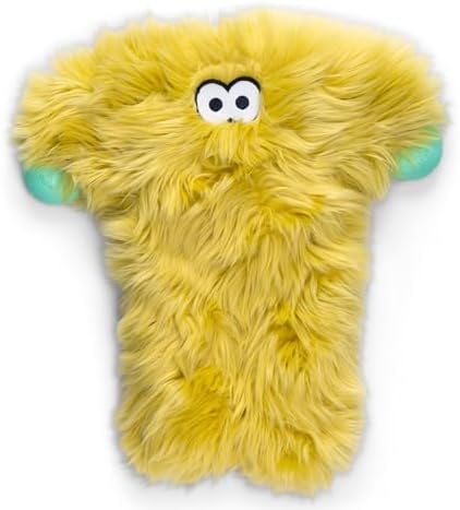 WEST PAW Rowdies Bjorn Durable Plush Dog Toy with Reinforced Seams Chew Resistant Design and Interactive Squeaker for Playtime Indoors or Outdoors Bundle for Dogs Who Deserve the Best - Citrus